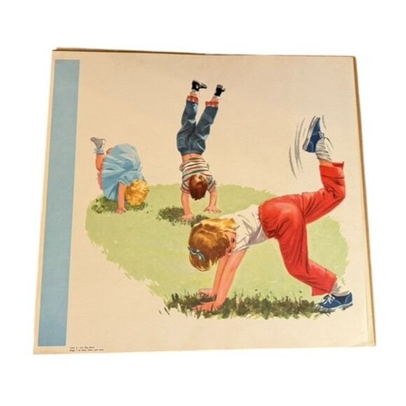 Vintage Complete Set 16 Sally Dick and Jane Teachers Poster Easel Cards 19" X 20 - Picture 5 of 13